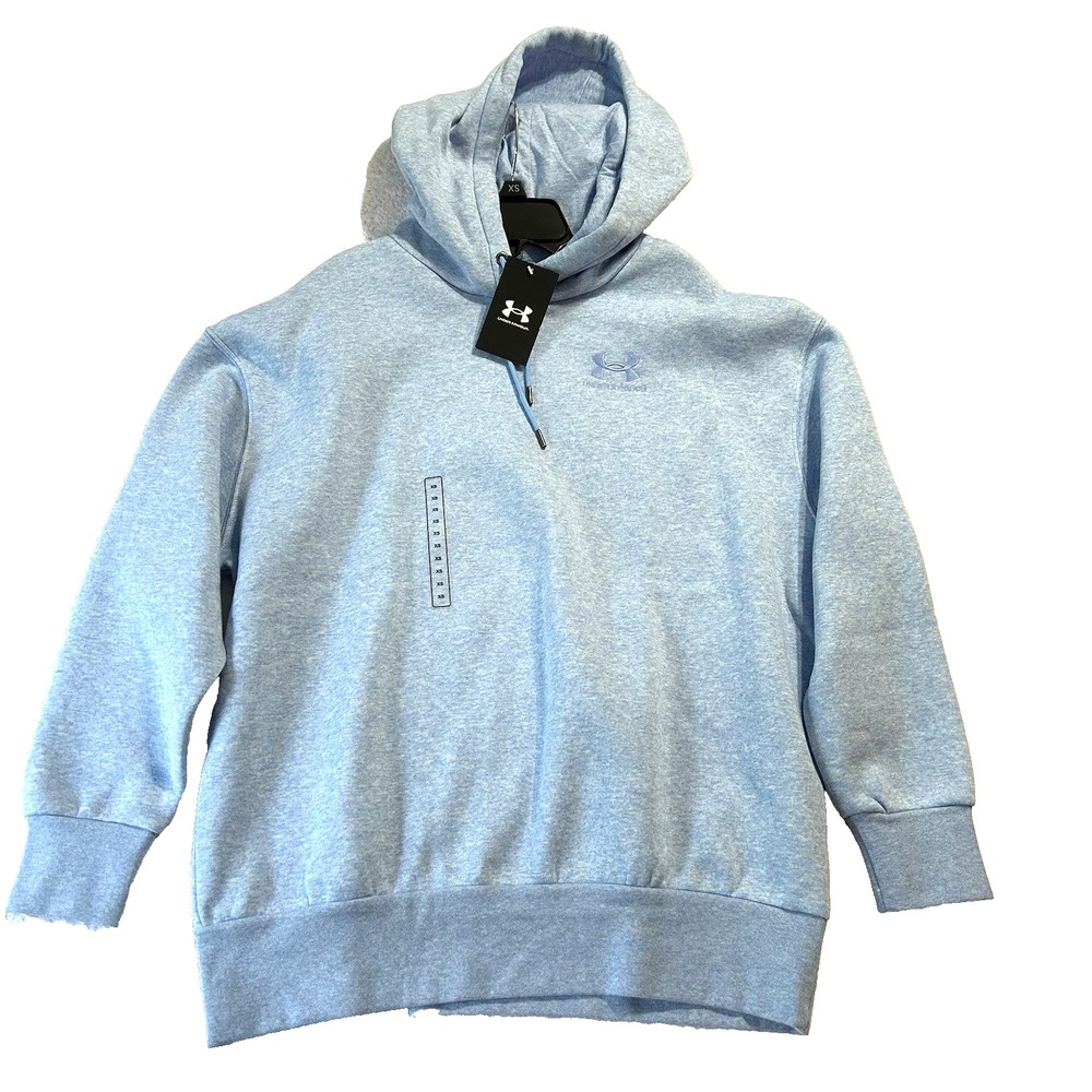 Under Armour Women's Oversized XS Essential Blue Fleece Hoodie (B8)